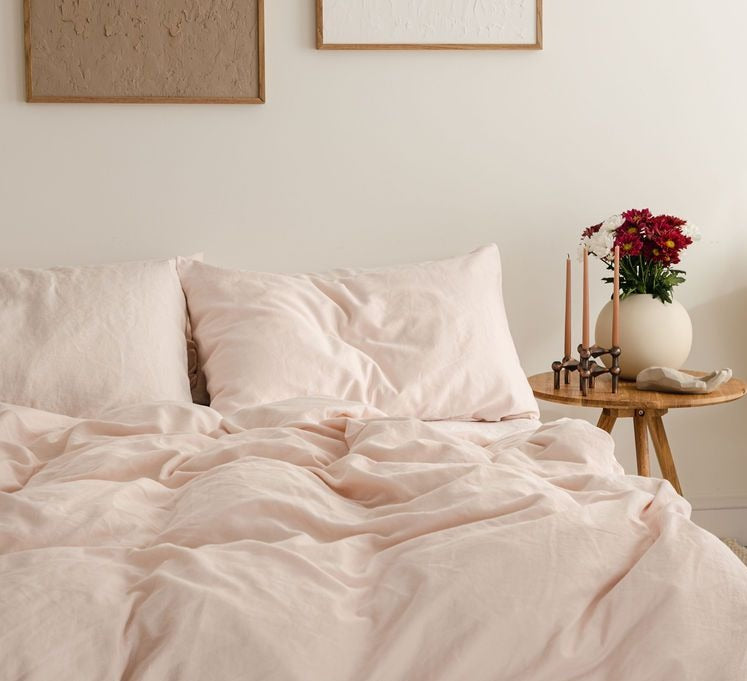 Hero Cotton Duvet Cover Set - Rose Pink