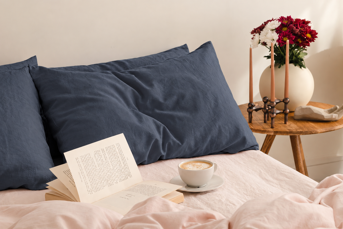 Hero Cotton Pillowcase Pair - Midnight Blue