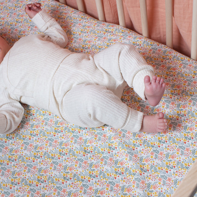 Hero Cotton Cot Sheets - Little Flower - 2 Pack