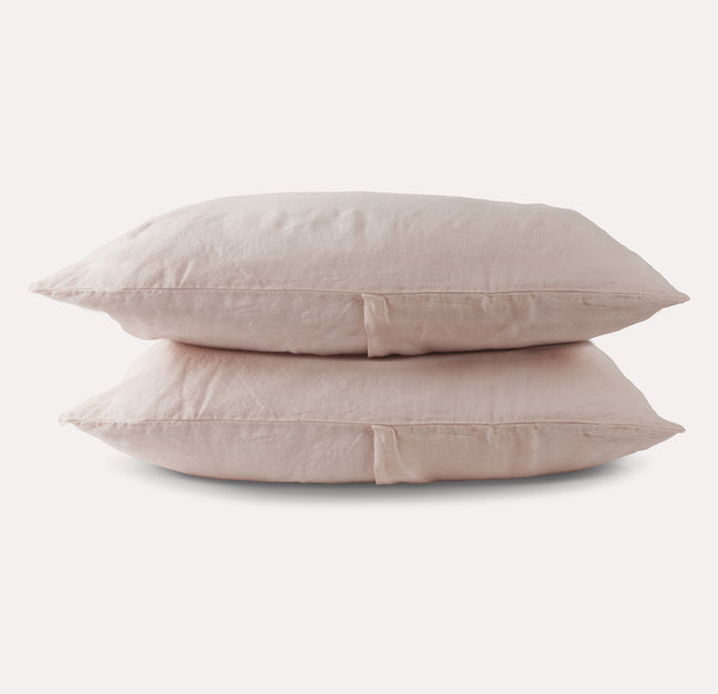 Breeze Linen Pillowcase Pair - Rose Pink