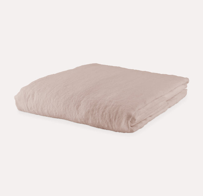 Breeze Linen Fitted Sheet - Rose Pink