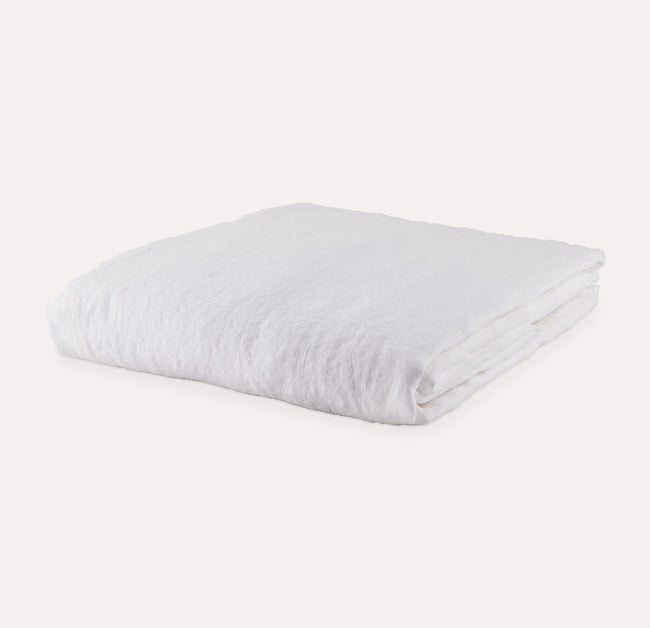 Breeze Linen Fitted & Deep Fitted Sheet - Snow White