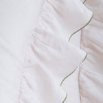 Breeze Linen Ruffle Pillowcase Pair - Rose