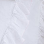 Breeze Linen Ruffle Pillowcase Pair - Snow White