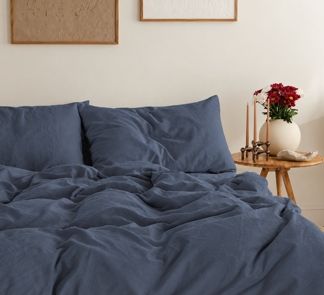 Hero Cotton Duvet Cover Set - Midnight Blue