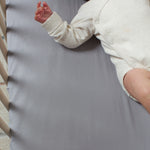 Hero Cotton Single Crib Sheet - Storm Grey