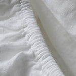 Breeze Linen Fitted & Deep Fitted Sheet - Snow White