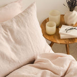 Breeze Linen Fitted Sheet - Rose Pink