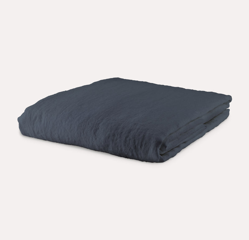 midnight breeze linen - deep fitted sheets - Amurelle