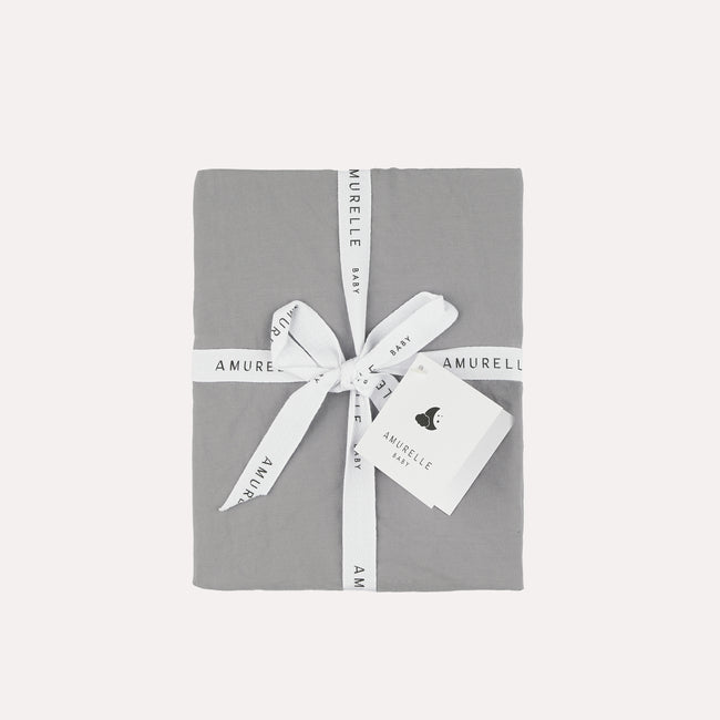 Hero Cotton Single Crib Sheet - Storm Grey