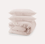Breeze Linen Duvet Cover Set - Rose Pink