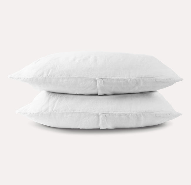 Breeze Linen Pillowcase Pair - Snow White