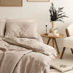 Breeze Linen Flat Sheet - Sand Beige