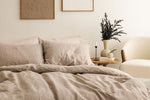 Breeze Linen Flat Sheet - Sand Beige